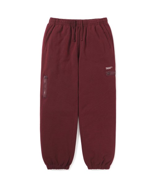 THISISNEVERTHAT THISISNEVERTHAT Multi Zip Sweatpant Burgundy