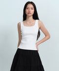 MUSINSA STANDARD WOMAN MUSINSA STANDARD WOMAN Women's Square Neck Tank Top (White)