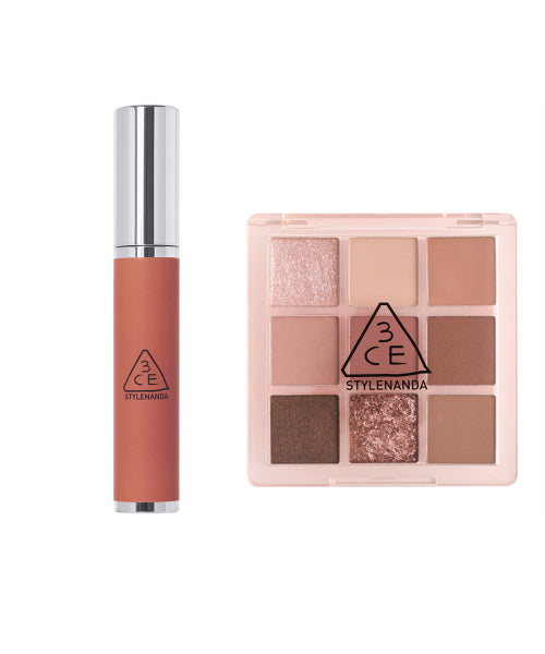 3CE 3CE Multi Eye Color Palette + Hazy Lip Clay 2-piece set
