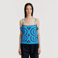 EENK YOON Sleeveless Logo Knit Top - Blue