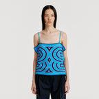 EENK YOON Sleeveless Logo Knit Top - Blue