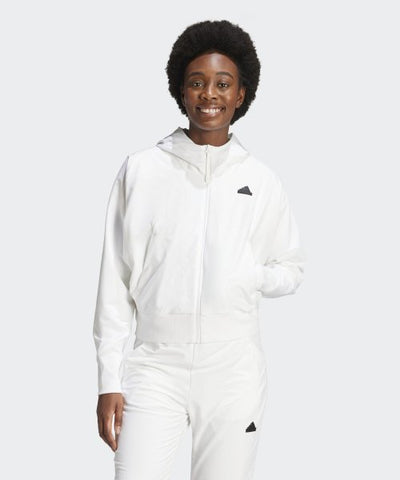 ADIDAS Hoodie Zip-Up - White