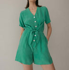 FAYRI Santorini Kiss Cupra Jumpsuit (Truly Green)