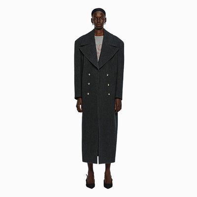 DOUBLE-BREASTED WOOL COAT GREY (W24CT1041GY)