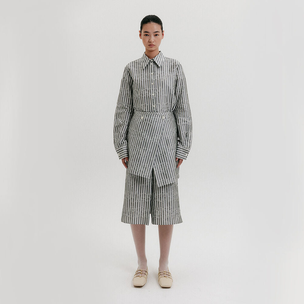 EENK Layered Long Skirt - Khaki