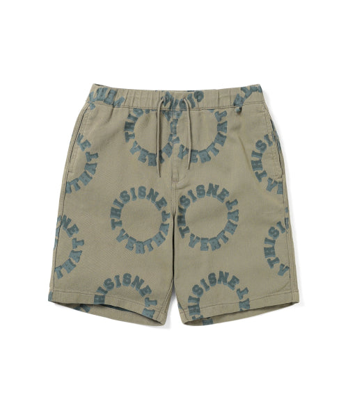 THISISNEVERTHAT THISISNEVERTHAT 2Tone Logo Jacquard Short Beige