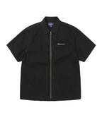 THISISNEVERTHAT THISISNEVERTHAT Washed Denim Zip Shirt Black