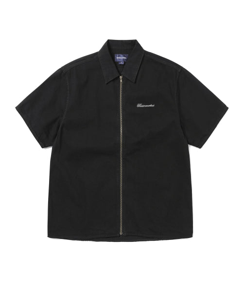 THISISNEVERTHAT THISISNEVERTHAT Washed Denim Zip Shirt Black