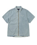 THISISNEVERTHAT THISISNEVERTHAT Washed Denim Zip Shirt Washed Blue