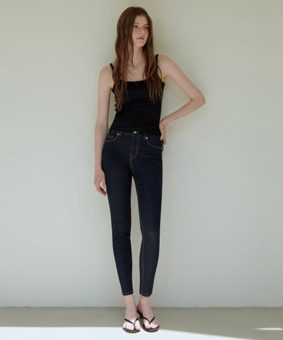 MUSINSA STANDARD WOMAN Women's Skinny Denim Pants [Deep Indigo]