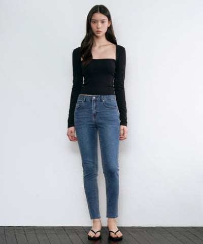 MUSINSA STANDARD WOMAN Women's Skinny Denim Pants [Medium Indigo]