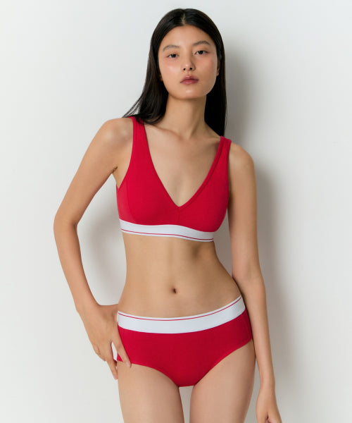 MUSINSA STANDARD WOMAN MUSINSA STANDARD WOMAN Women's Cotton Bralette [Red]