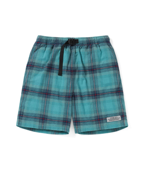 THISISNEVERTHAT THISISNEVERTHAT Belted Check Short Green