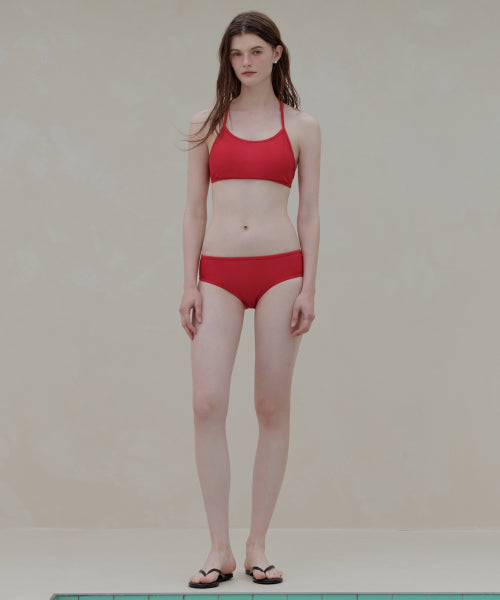 MUSINSA STANDARD WOMAN MUSINSA STANDARD WOMAN Women's Back String Bikini Set Red