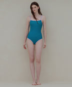 MUSINSA STANDARD WOMAN MUSINSA STANDARD WOMAN Women's back string one-piece swimsuit (teal blue)