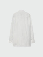 EENK ZANCY Oversized Shirt with Brooch - Ivory Stripe