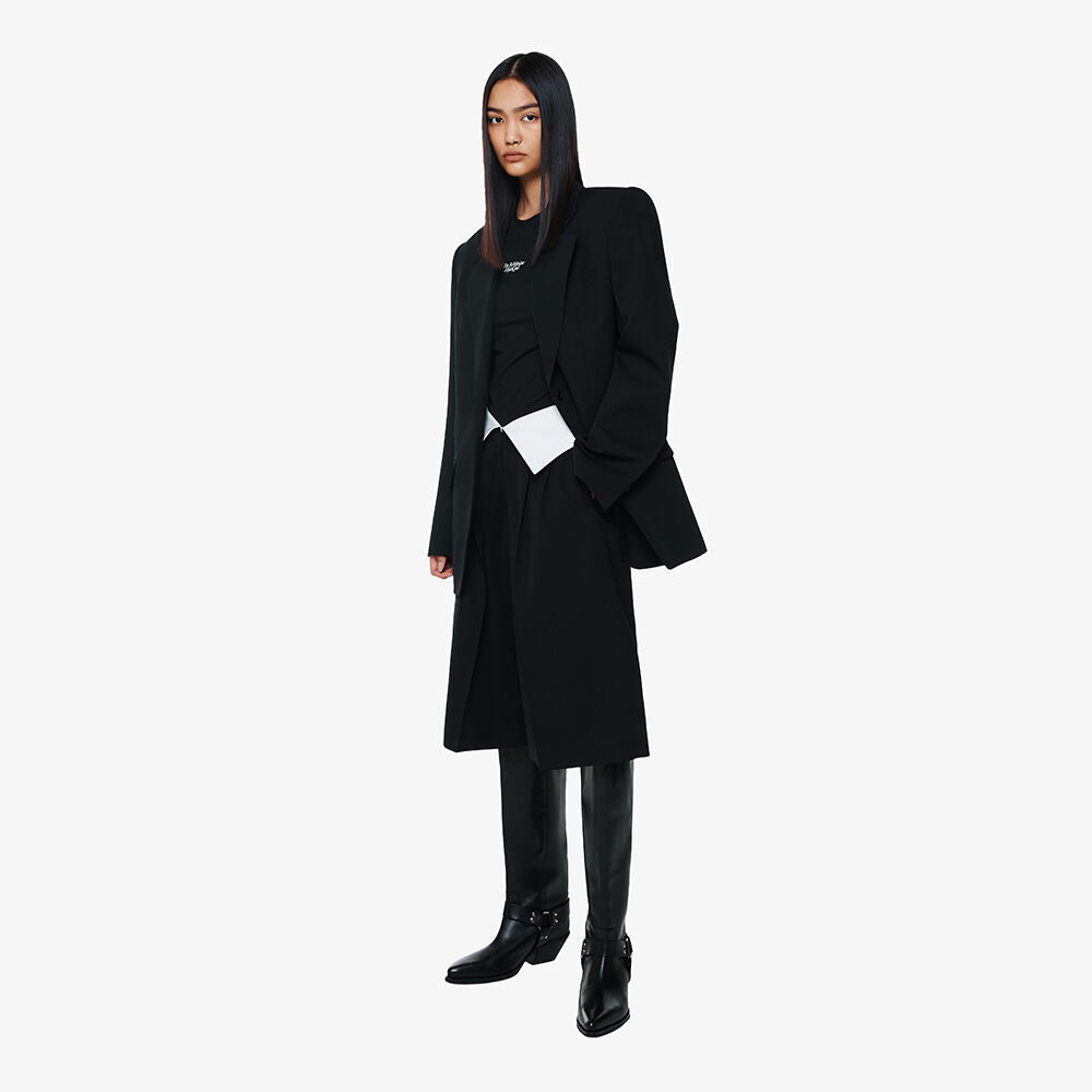 YCH DOUBLE-BREASTED JACKET BLACK (F24JK1011BK)
