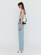 EENK EENK WENEVA Asymmetric Front Denim Pants - Light Blue