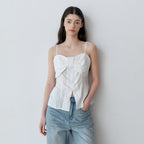 Le' Studio RIBBON STRAP BUSTIER TOP (IV)