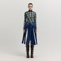 EENK EENK XICO Pleated Denim Skirt - Dark Navy