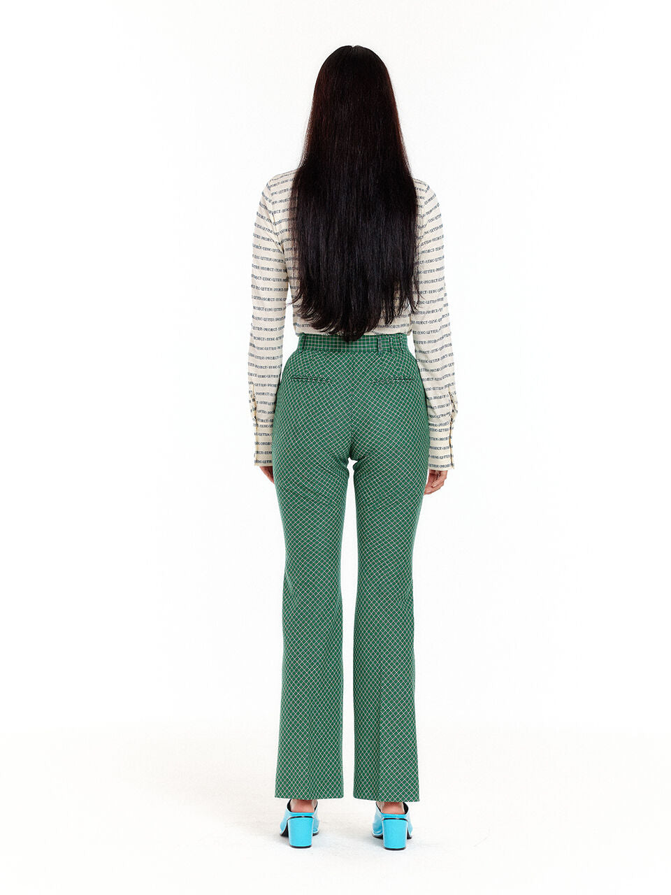 EENK ULONA Straight Pants - Green Check