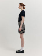 EENK EENK XESLEY Short Sleeve Bustier T-shirt - Black