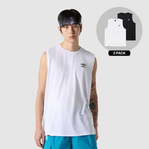 UMBRO 2PACK Polyspan Sleeveless T-Shirt Black UR211CSL41