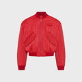 MARINE SERRE (U) Recycled Moire Bomber Jacket Red RECYCLED MOIRE BOMBER JACKET