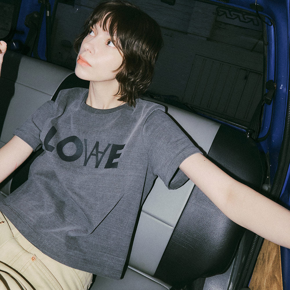 VANONE ATELIER A3445 Pigment crop T-shirt_Charcoal