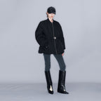 YCH BELTED BOMBER JACKET BLACK (W23OT014BK)