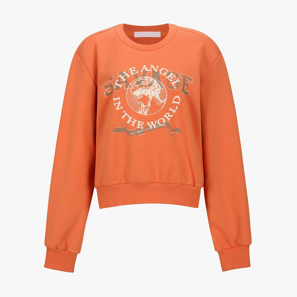 YCH THE ANGEL PRINTING SWEATSHIRT ORANGE (W24TS11111OR)