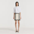 EENK EENK Contrast Mini Skirt - Ivory