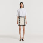 EENK EENK Contrast Mini Skirt - Ivory