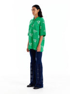 EENK EENK Oversized Polo Shirt - Green