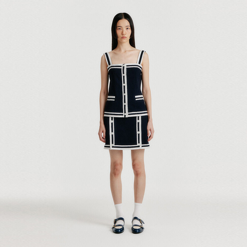 EENK EENK Contrast Mini Skirt - Navy