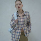 AVANDRESS May Check Shirt BLUE