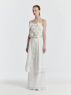 EENK [Kim Ji-won wearing] YAYE Double Layered Skirt - White