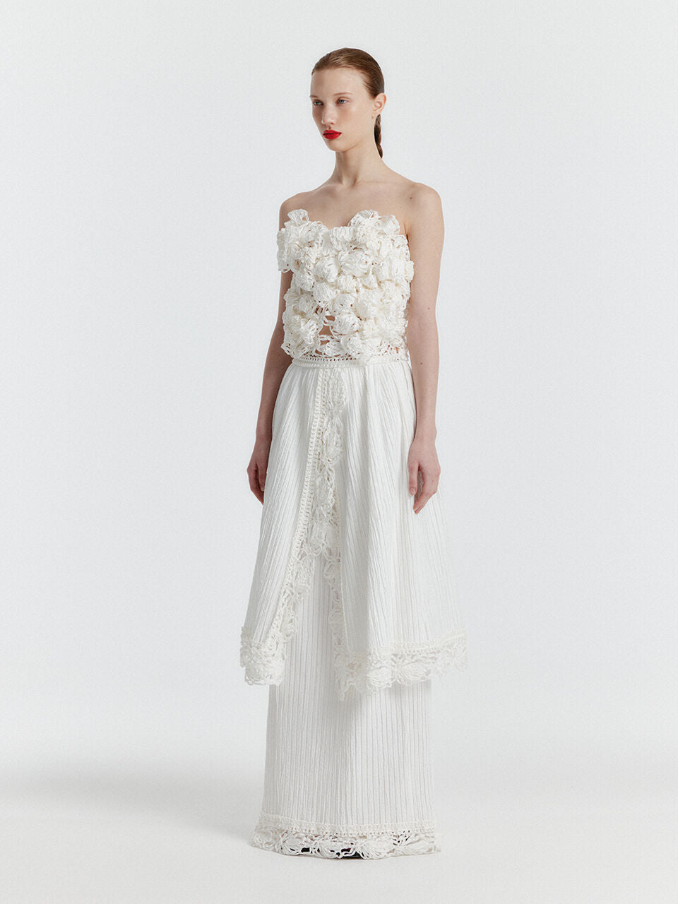 EENK [Kim Ji-won wearing] YAYE Double Layered Skirt - White