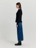 EENK EENK XUIN Ribbed Knit Pullover - Black