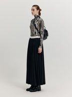 EENK EENK XOL Paneled Turtleneck Top - Black/Beige