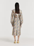 EENK YIVONA Scarfed Shirt - Cream/Blue Multi