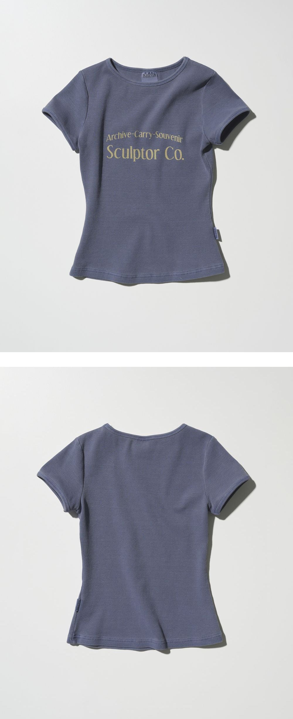 SCULPTOR Archive Pigment Baby Tee Dusty Blue