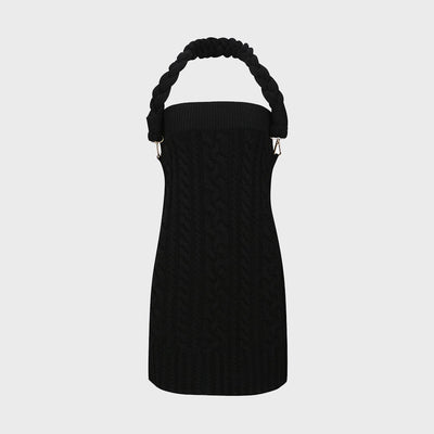 CABLE-KNIT DRESS BLACK (W23KD806BK)