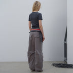 LCDC TM DOUBLE LAYER V-NECK TOP (DARK GREY)