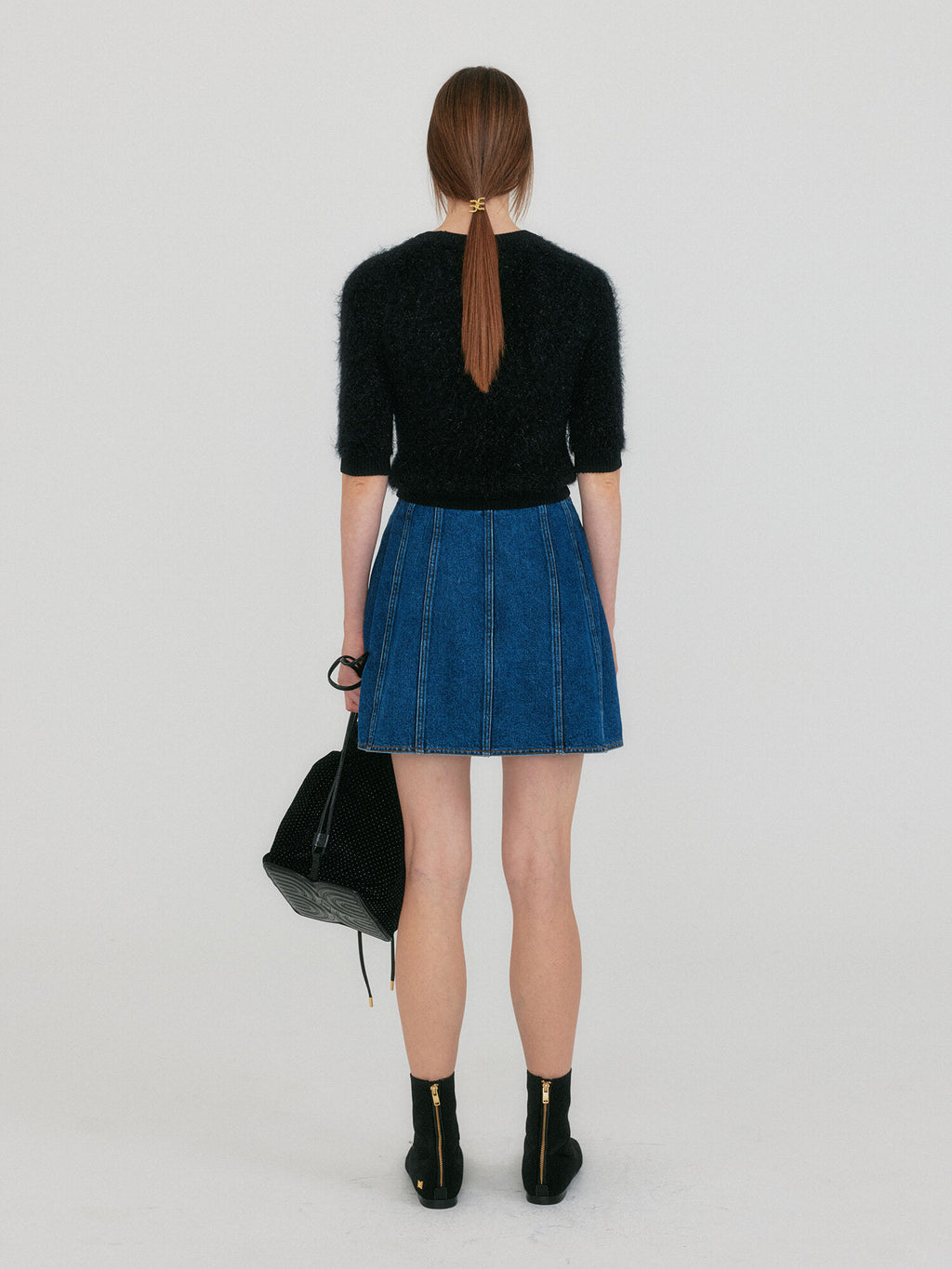 EENK ZIGGIE Short Sleeve Knit Top - Black