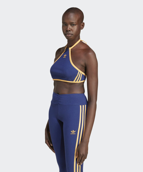 ADIDAS ADIDAS T-Shirt Rib Neck Top - Blue