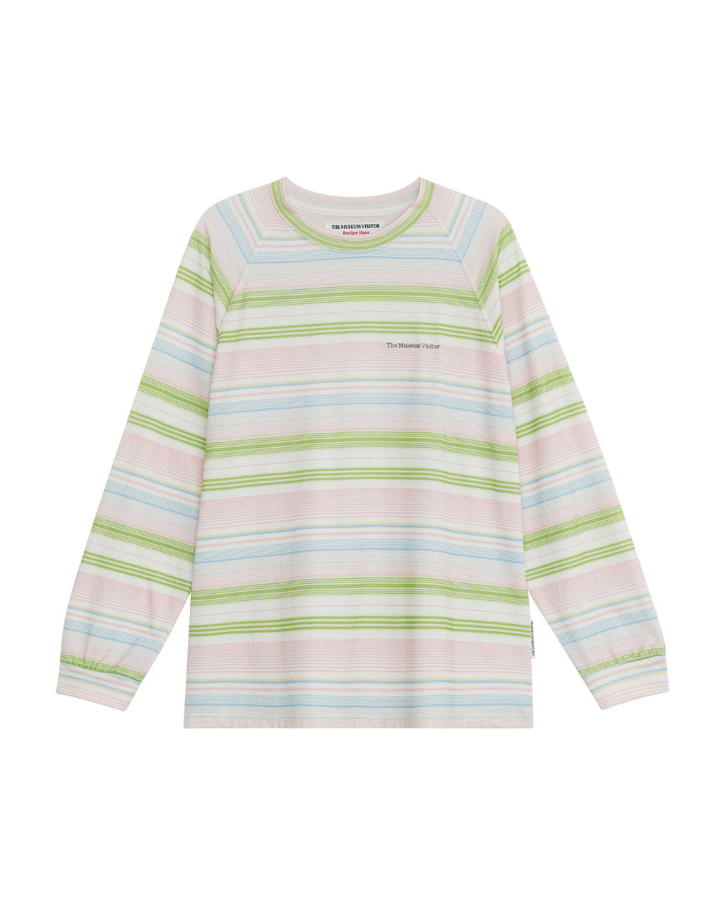 THEMUSEUMVISITOR MULTI STRIPE SUMMER LONG SLEEVE (PINK)