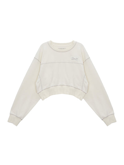 MATIN KIM Sweatshirt Crop One Size