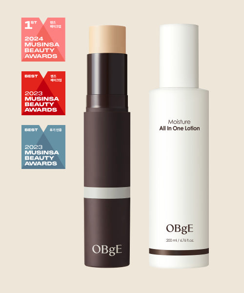 OBGE OBGE Natural Cover Foundation + Moisture All-in-One Lotion Set
