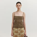EENK XBA Sleeveless Textured Knit Top - Khaki